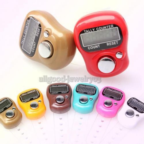 Mini portable electronic digital 5 digit ring tally lcd counter timer e#a3 for sale