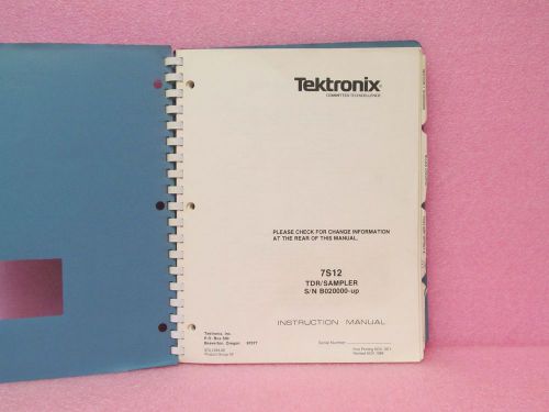 Tektronix Manual 7S12 TDR/Sampling Unit Instruction Manual w/schematics (11/84)