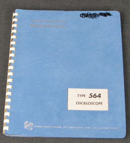 Tektronix type 564 oscilloscope instruction manual 1964 for sale