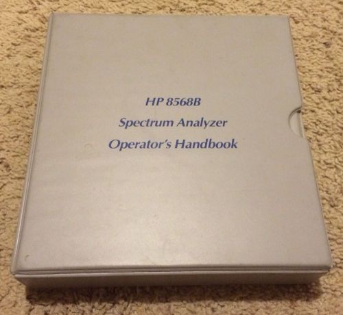 HP 8568B Operator&#039;s Handbook