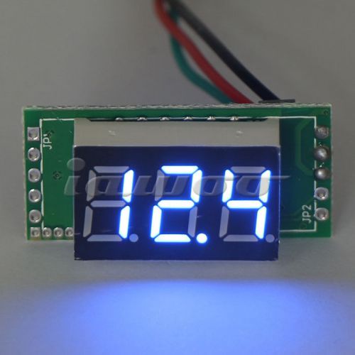 0.36 Digital Voltmeter DC 0-100V Blue Ultra LED Panel Meter Power Monitor