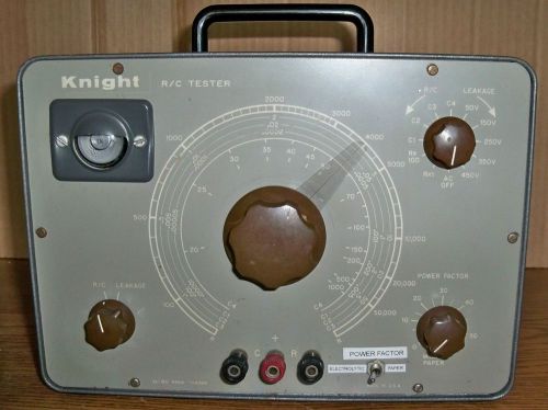 Allied radio knightkit knight r/c tester model 83y124 w/ manual &amp; test leads for sale