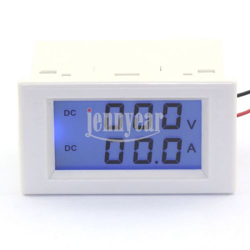 0-600v/50.0a digital dc va volt ampere gauge amps voltmeter amperemeter 2in1 lcd for sale