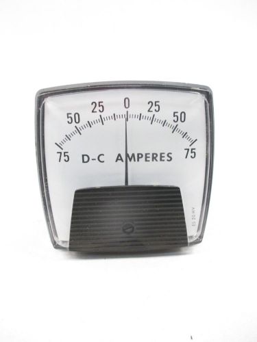 New general electric ge 162 0-75 d-c amperes panel meter d475870 for sale