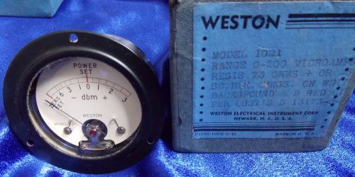 NOS Vintage Weston 1021 DBM Panel Meter Decibel-milliwatts  Ham Tube Radio