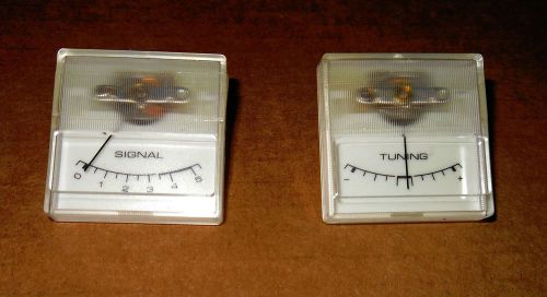 (2) Analog Needle Meters! (1) Signal &amp; (1) Tuning! Loose! w/Connectors! VG Cond!