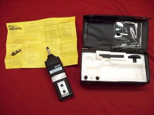 SHIMPO DT-105 TACHOMETER * FULLY FUNCTIONING * WITH CASE &amp; INSTRUCTIONS