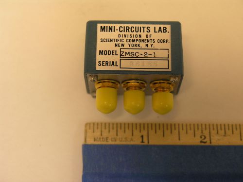Mini-Circuits ZMSC-2-1   2 Way Power Splitter/Combiner.   .1 to 400MHz.  Unused.