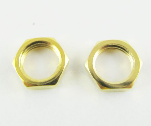 100 pcs standard sma screw nut 6.35mm 1/4 - 36uns-2b gold plated for sale