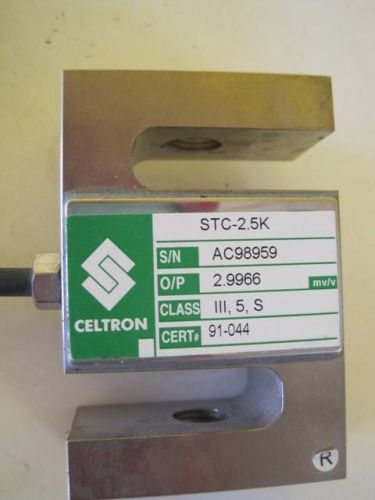 Celtron STC-2.5K Load Cell S Type w/ Cable AC98959 Used 30 day Warranty
