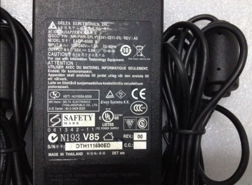 Cisco AIR-PWR-SPLY1 AC Adapter Power Supply for Aironet 1250 1252 Series 56V