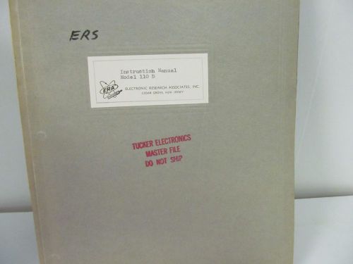 Electronic Research 110C, 110MC, 110DC, 110DMC Dual Tubeless Power Supply Manual