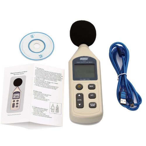 30-130dB USB Digital Sound Pressure tester Level Meter Decibel Noise Measurement