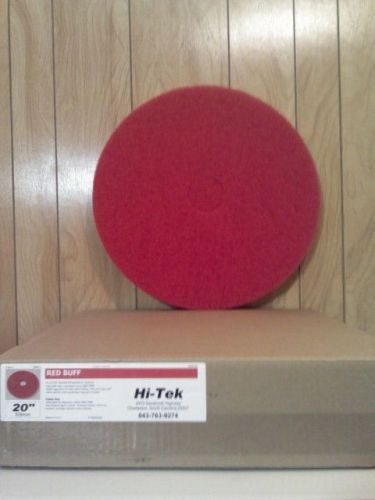 20&#034; RED BUFFING PADS, CASE OF 5