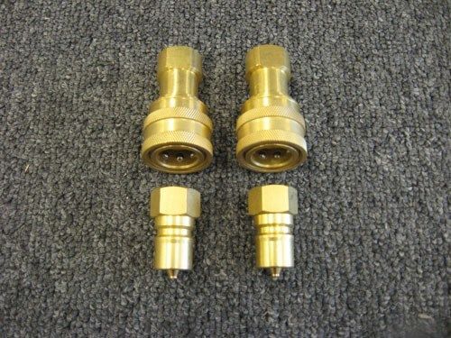 Set of 3/8&#034; brass quick disconnects, set of 2 for sale