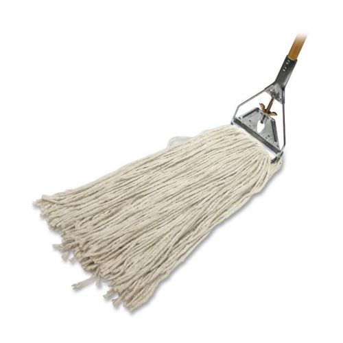 Genuine joe wet mop, 4-ply, 15/16&#034;x60&#034; wood handle, 24 oz, [id 159849] for sale
