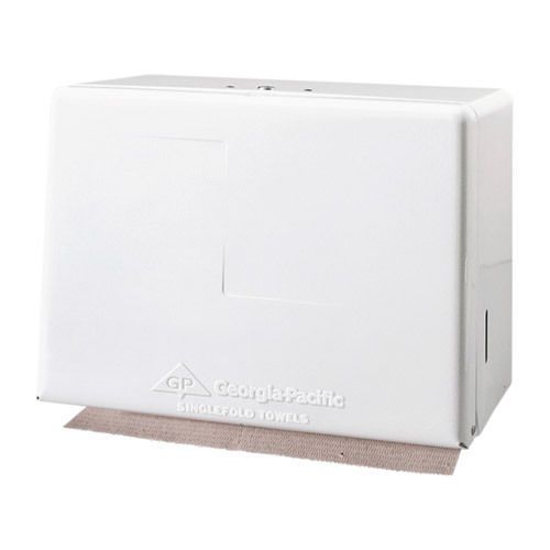 Georgia Pacific White Singlefold Paper Towel Dispenser. Sold as Each