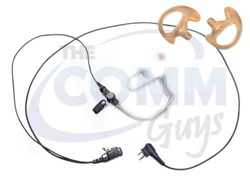 LAPEL EARPIECE + EARMOLDS WITH TUBE FOR MOTOROLA CP200 CLS RDX RDU RADIOS - PTT