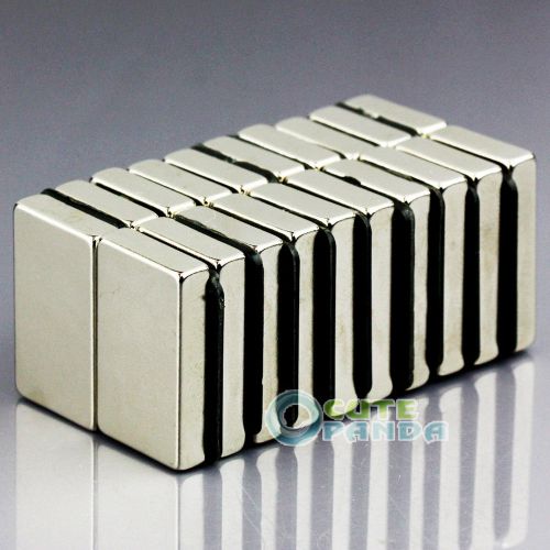 Lot 20x Strong N50 Block Slice Magnets 25 x 15 x 5mm Cuboid Rare Earth Neodymium