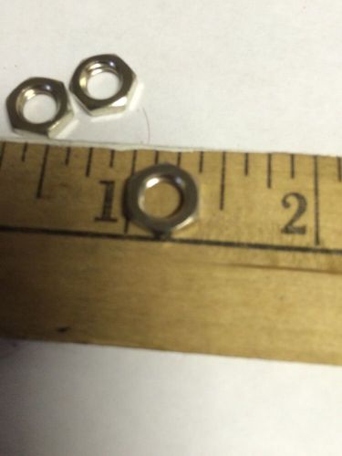 Thin 1/4&#034;-28 Brass Nickel Plated Nut, (Pack of 100)