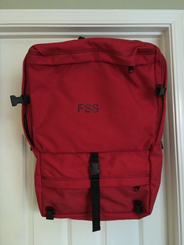 NWOT - CANVAS FSS RED FIRE FIGHTING PERSONAL GEAR BUG OUT BAG AUTHENTIC MILITARY