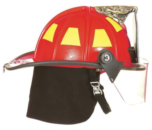 FIRE-DEX 1910H253 Fire Helmet, Red, Traditional