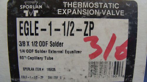 New overstock sporlan egle-1-1/2-zp txv 3/8 x 1/2 odf for sale