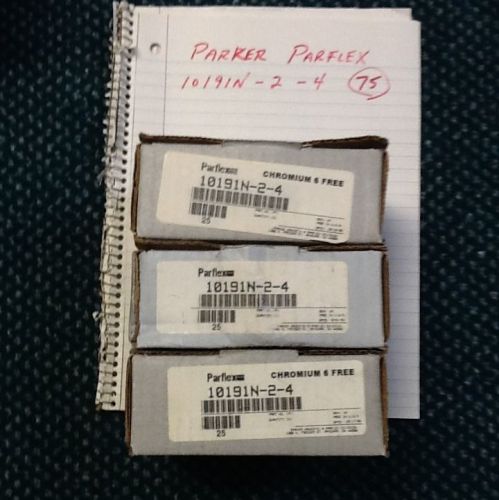 Parker Hannifin Parflex Hose Fittings 10191N-2-4, 75 Pieces