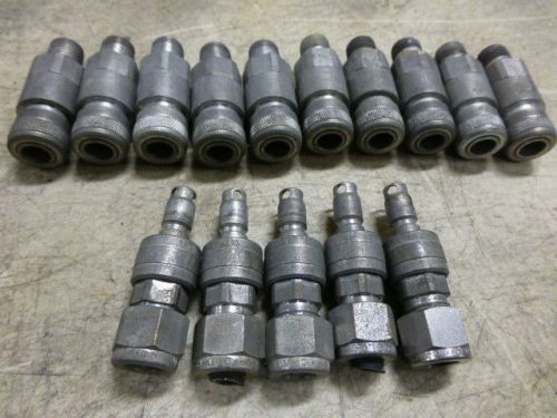 15 USED 3/8 COUPLER ( 10 WITH 1/4 MALE PIPE, 5 WITH 3/8 MALE TUBE)   NO RESERVE