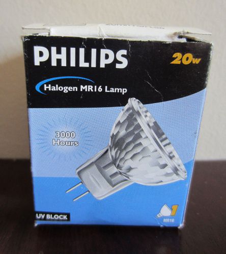 Philips Halogen MR16 20W 12V 814051 20MR16/FL36 Lamp Bulb New In Box