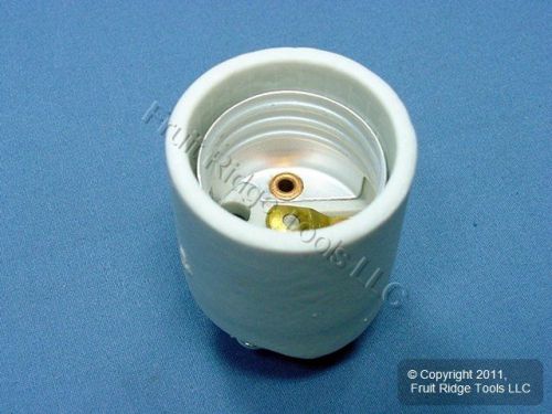 Leviton medium base keyless porcelain lamp holder pan light socket hickey 3152-8 for sale