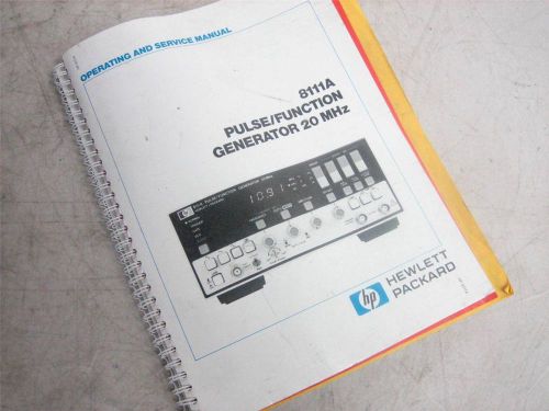HP 8111A Pulse Function Generator Test Equipment Operating Service Manual (jn1)