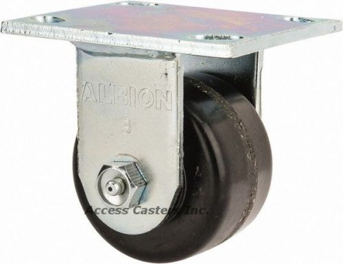 16TM03201R 3-1/4&#034; x 2&#034; Albion Rigid Plate Caster Phenolic Wheel 700 lbs Capacity