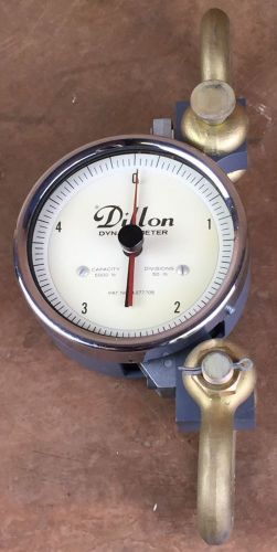 Dillon Dynamometer with Case &amp; Clevis * 5,000 lb Capacity * Tension Dial Meter