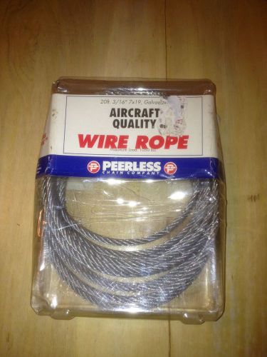 peerless aircraft quality wire rope 3/16-20ft