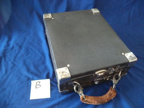 Vintage~Industrial~Rugged Black Plastic/Metal Case~Telephone Bin~Steampunk~B