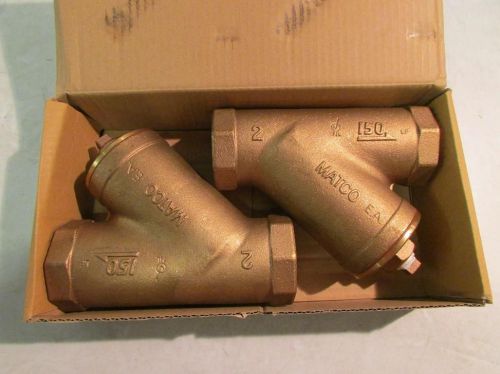 Lot of (2) matco norca 145t08lf ips bronze y strainer w/plug 2 in. for sale