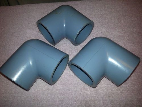 3 lasco schedule 80 sch cpvc 2&#034; 90 elbow made in usa f-437 f439 for sale