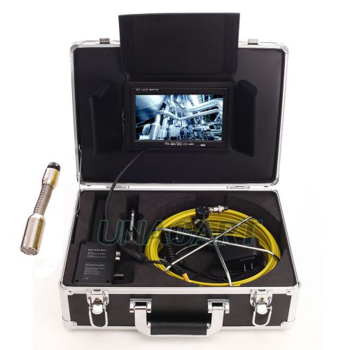 30m/98ft Sewer Pipe Video Drain Pipe Snake Inspection Camera DVR 7&#034; Monitor