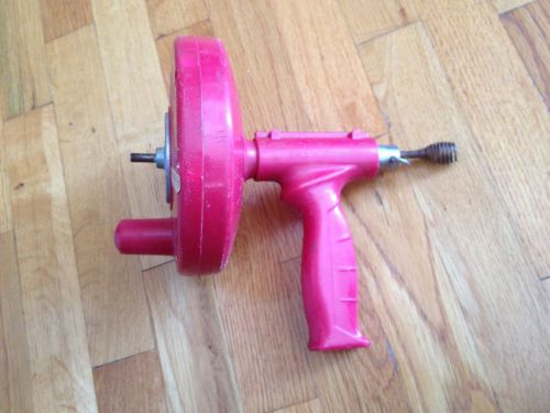 Hand crank or drill operated plumbing drain cleaner snake cable auger power tool for sale