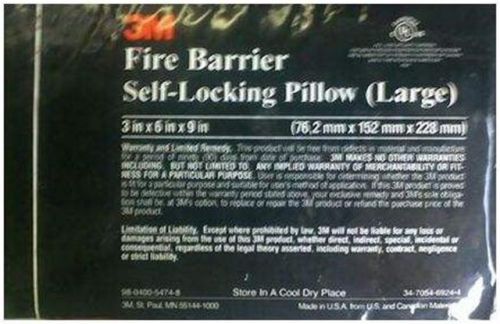 3M Fire Barrier Self-Locking Pillow (Large) 3 in x 6 in x 9 in MADE IN  USA