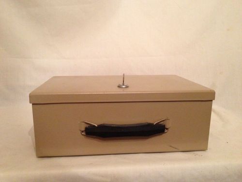 Rockaway metal fireproof lock box w/key - home safebox 12 3/4&#034; x 8 3/8&#034; x 4 1/2&#034; for sale