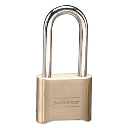 Master Lock 175LH Resettable Combination Padlock, Brass, 2&#034;, Brass Color, 6/box