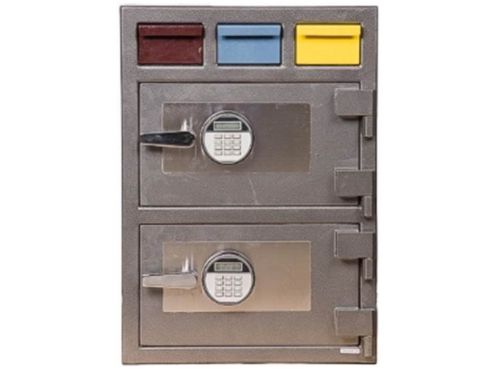 3D-2820MM-E Hollon Front Load Cash Depository 3 Drop Safe Keypad Locks