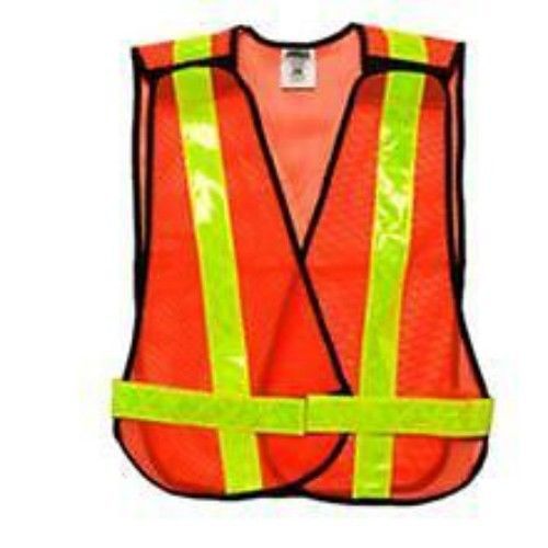 Degil Safety 7815300 Traffic Vest,Day Time Orange Mesh 2 Inch Stripe 5 Point XLG
