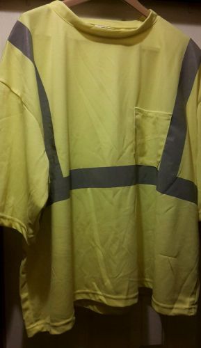(3) Veratti Green Safety High Visibilty Short Sleeve Shirt With a Pocket 3xL
