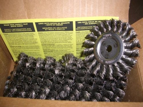 6 pcs osborn 3&#034; knotted wire brush wheels .020 x 3/8&#034; hole edp 26928 for sale