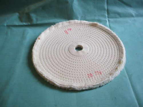 8&#034; 20 Ply Cotton Buffing Wheel, 5/8&#034; Arbor Hole