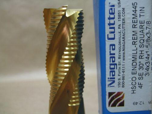 New niagara 3/4&#034; cobalt roughing endmill milling cutting cnc rougher tool bit for sale
