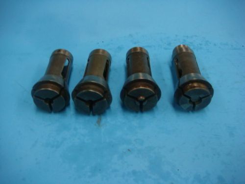 BROWN &amp; SHARPE #11 ROUND COLLETS, 4 PCS. TOTAL. 5/64&#034;, 1/4&#034;, 17/64&#034;, 27/64&#034;